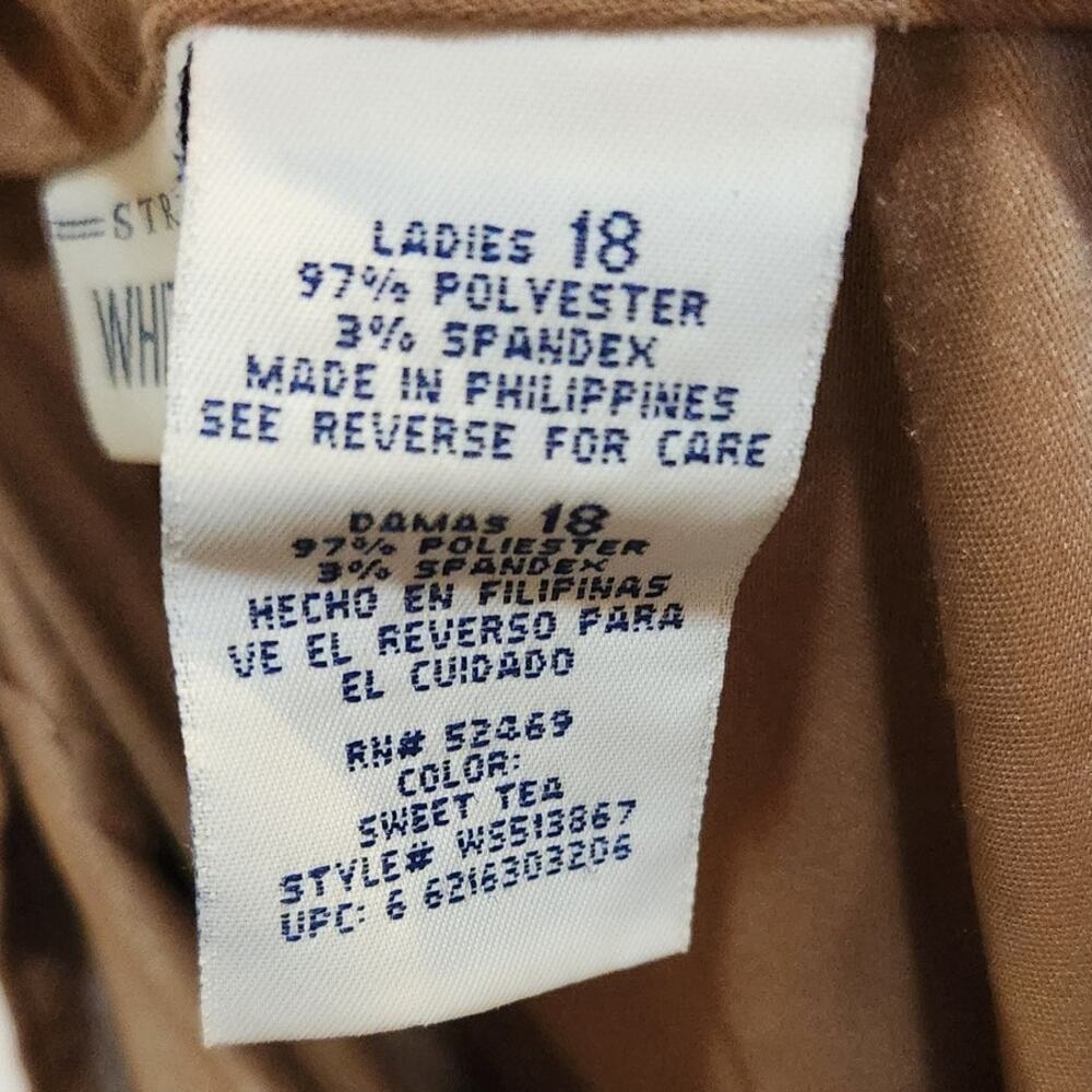 Vintage White Stag Sweet Tea Brown Retro Faux Suede A-Line Midi Skirt Size 18 - Picture 7 of 8